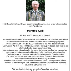 Wir trauern um Manfred Kahl